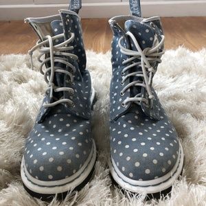 Denim Polka Dot Docs